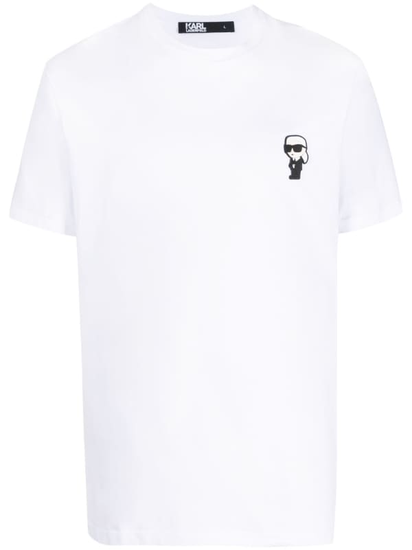 Karl Lagerfeld ikonik patch t-shirt