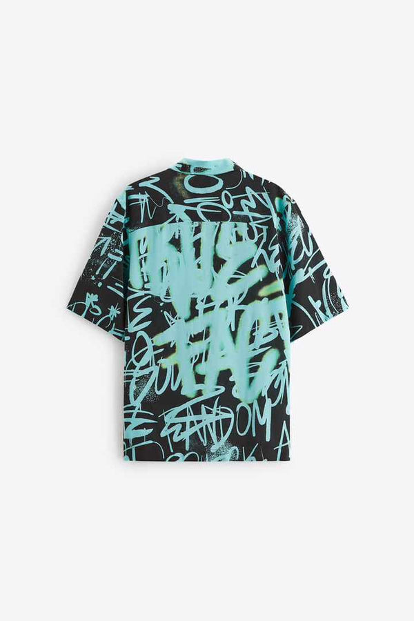Zara Short Sleeve Graffiti Print T-shirt