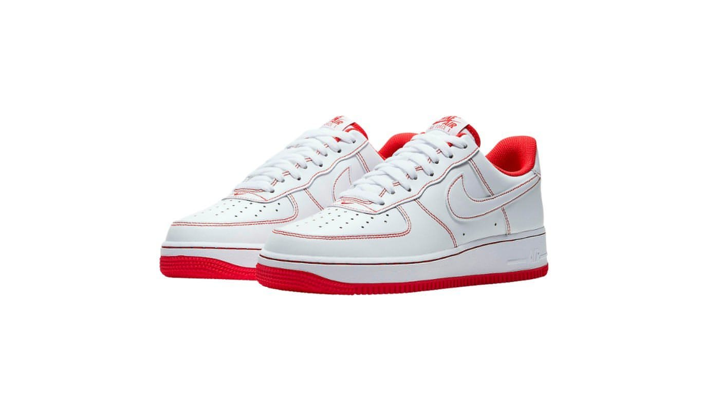 Nike air force 1 2025 7 red and white
